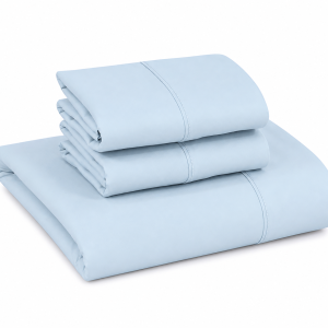 Drap Plat Uni -100% Cotton - Bleu Ciel