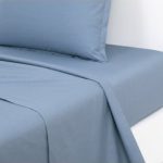 Drap plat uni Bleu Poudré