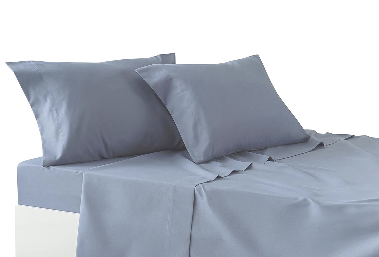 Drap plat uni Bleu Poudré – Image 2
