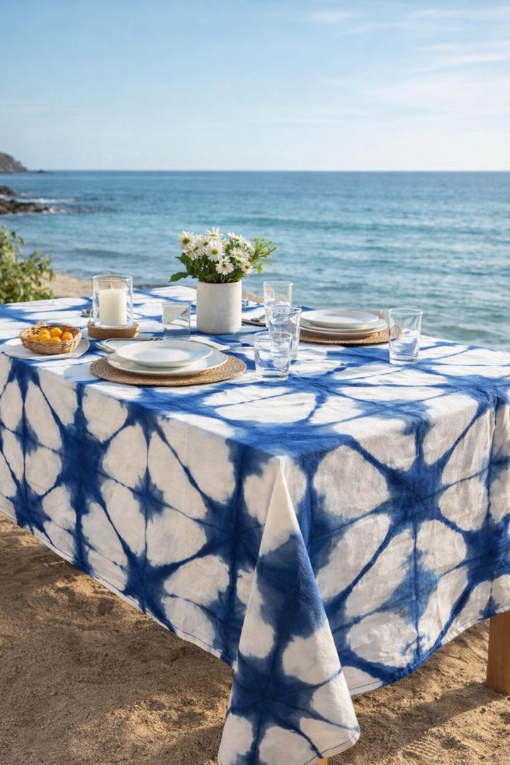 Nappe de Table Thioup diagonale bleu 2 réf 024