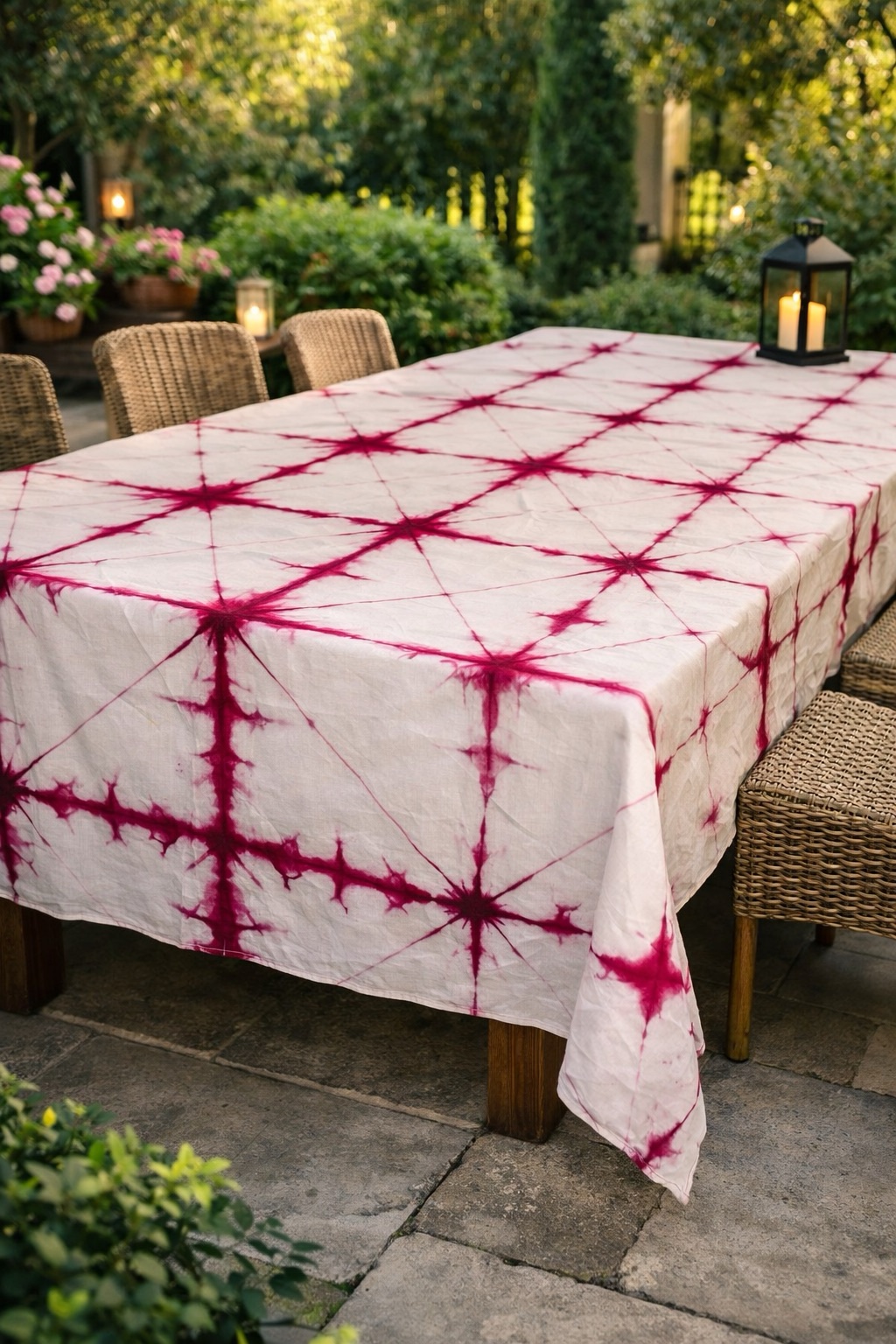 Nappe de table Thioup Diagonale rose réf 021
