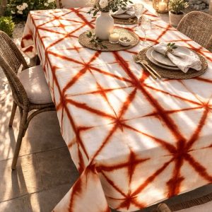 Nappe de Table Thioup diagonale orange réf 020