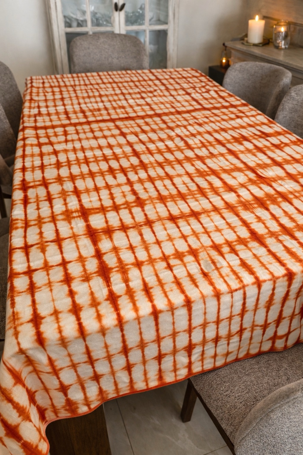 Nappe de table Thioup ORANGE ref 001 2m50 X 1m50 – Image 3
