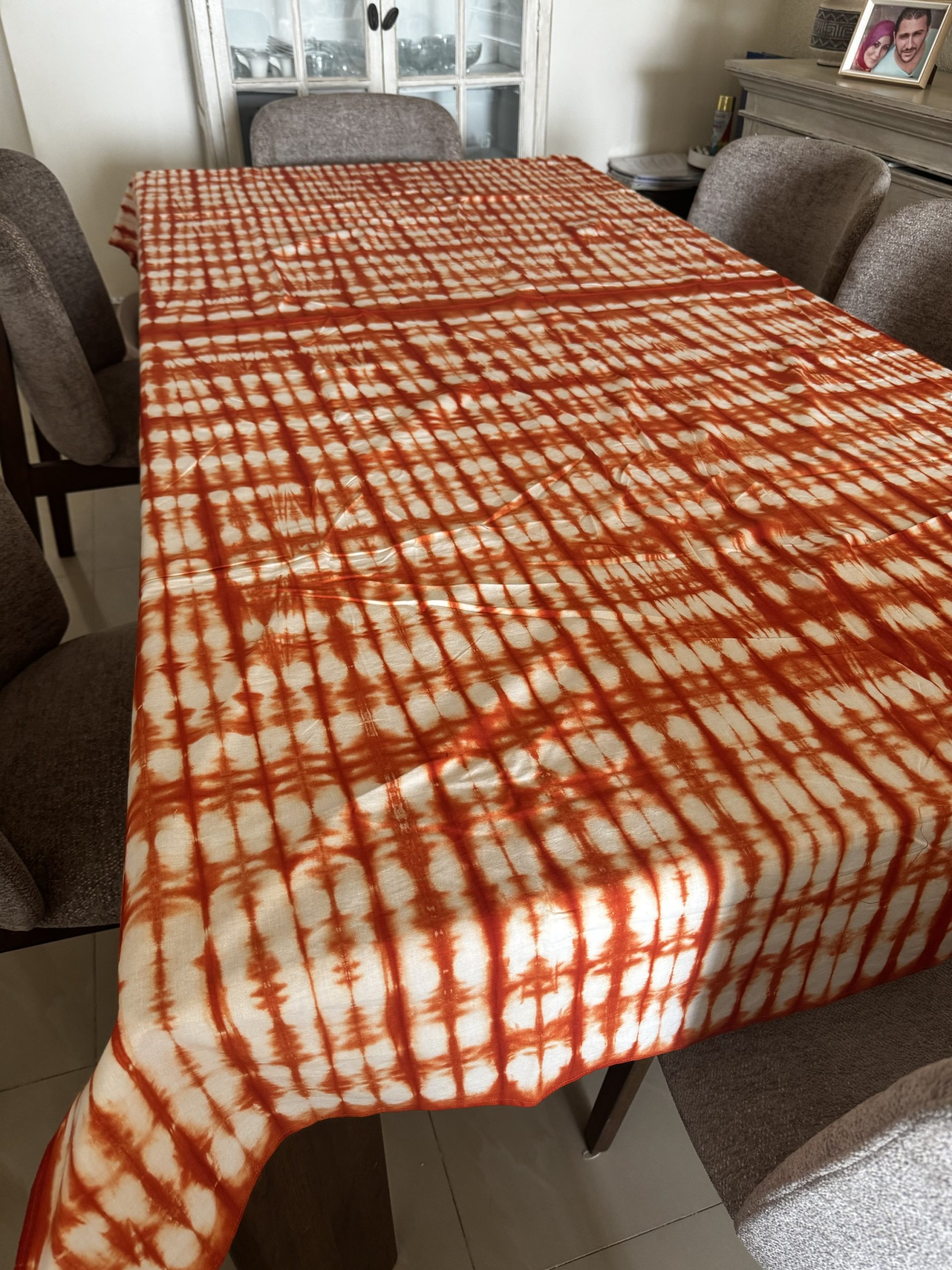 Nappe de table Thioup ORANGE ref 001 2m50 X 1m50 – Image 2
