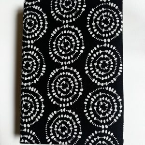 Drap plat noir avec spiral blanc
