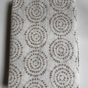 Drap plat blanc avec spiral beige