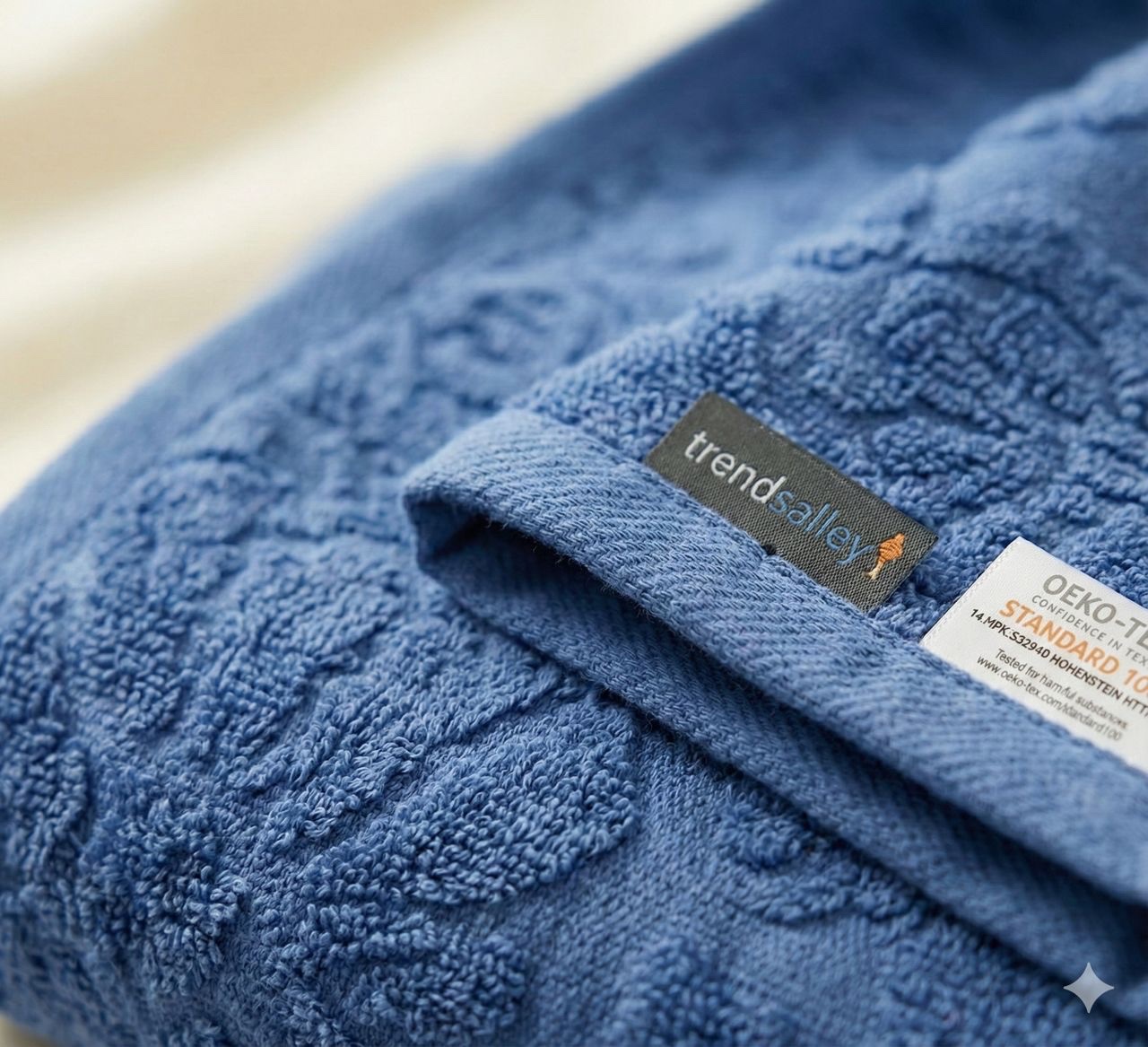 Ensemble Serviette Signature Florale Bleu – Image 3