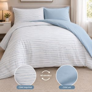 Housse de couette Calvin Klein réversible 240 cm x 260