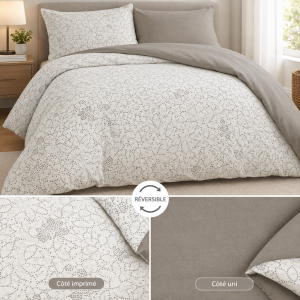 Housse de couette réversible 220 cm x 240
