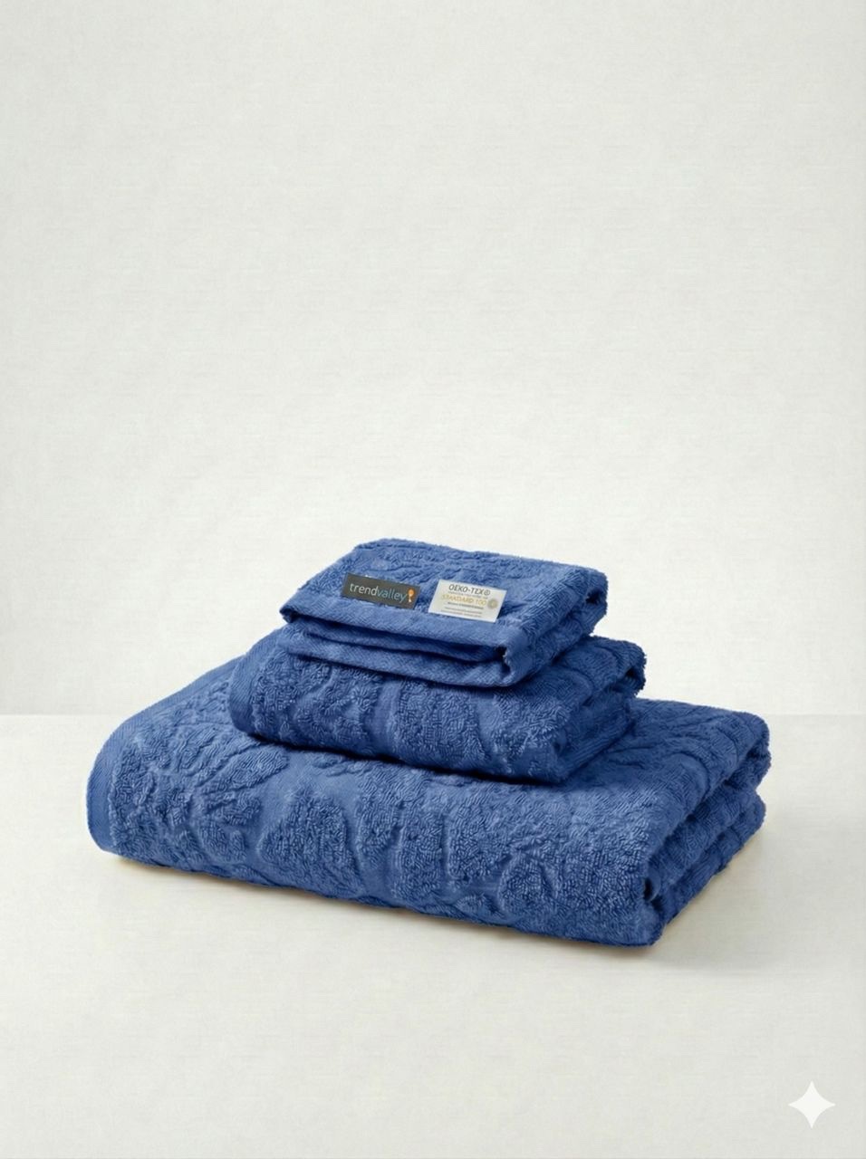 Ensemble Serviette Signature Florale Bleu