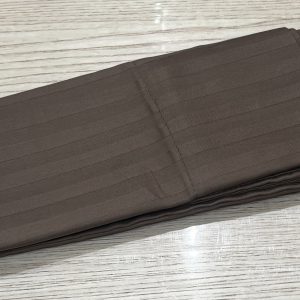 Taie traversin marron rayé 90cm x 35