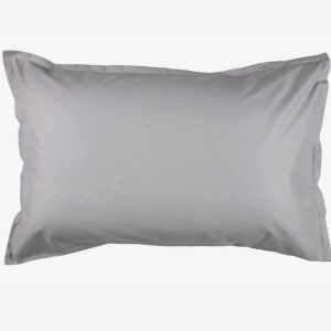 Taies d’oreillers coton glacé Gris clair 50 cm x 70