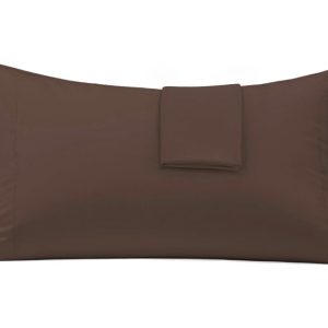 Taies d’oreillers Marron foncé 50cm x 70