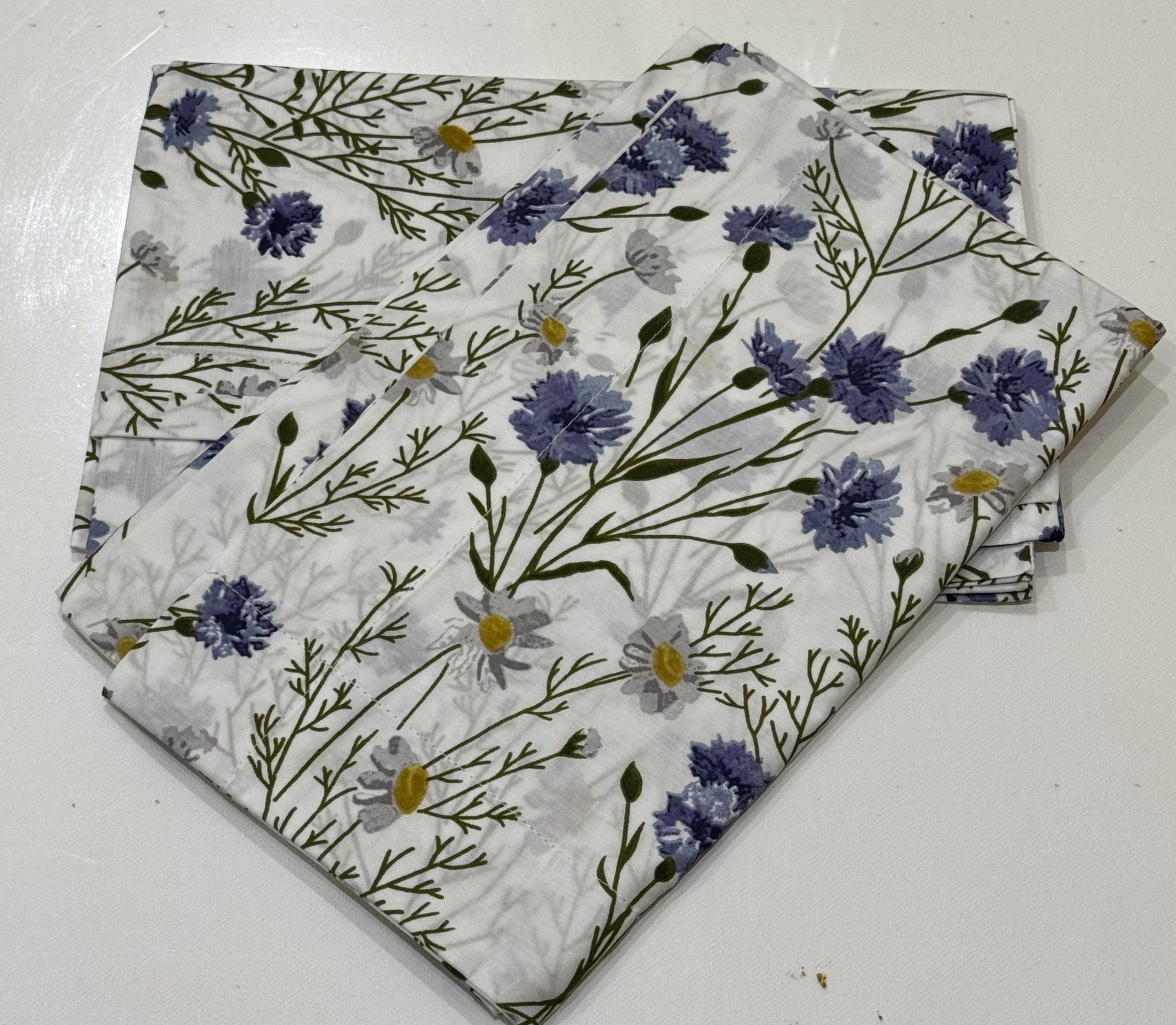 Taies d’oreillers pois de senteur 70 x 50cm